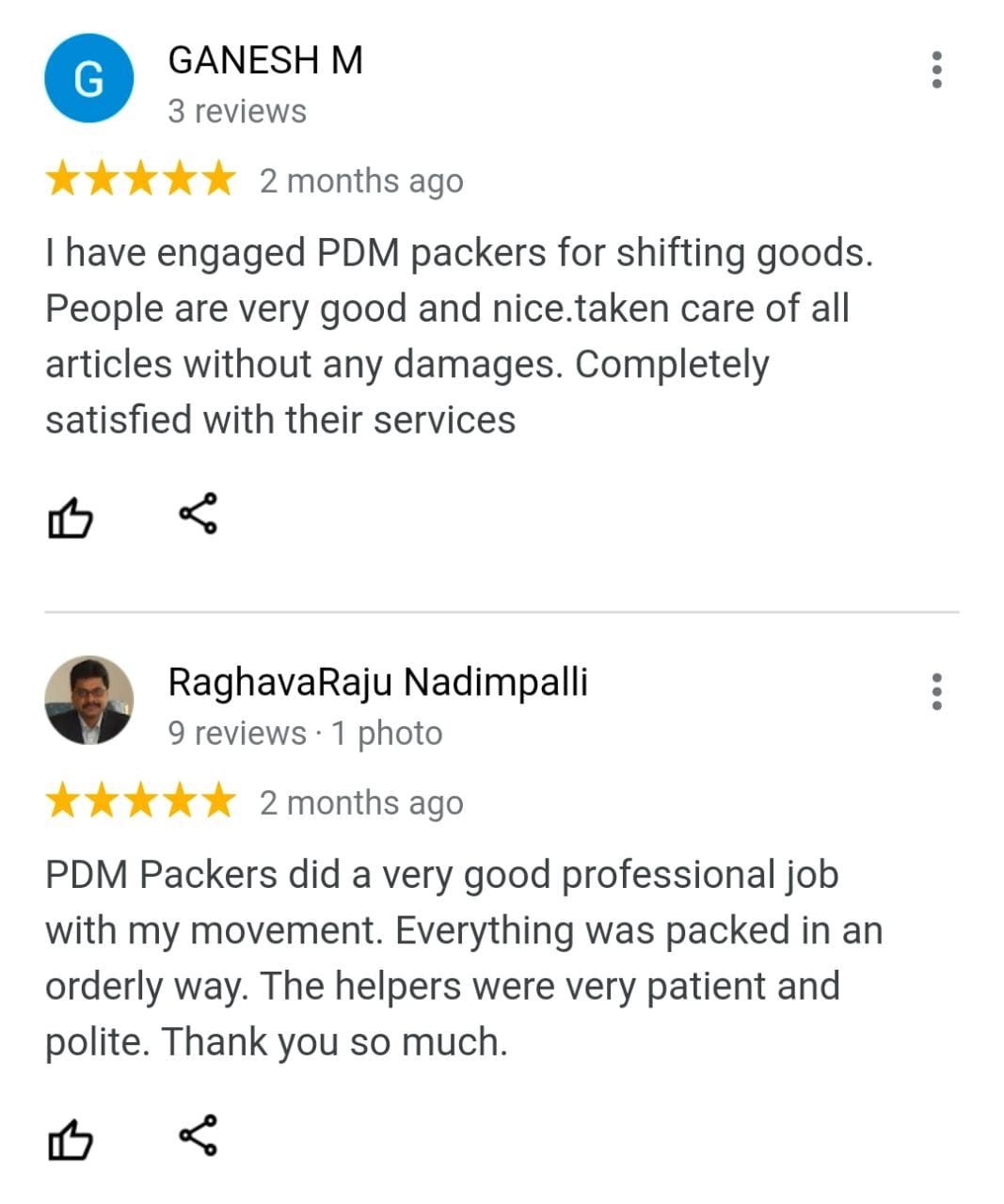 testimonials